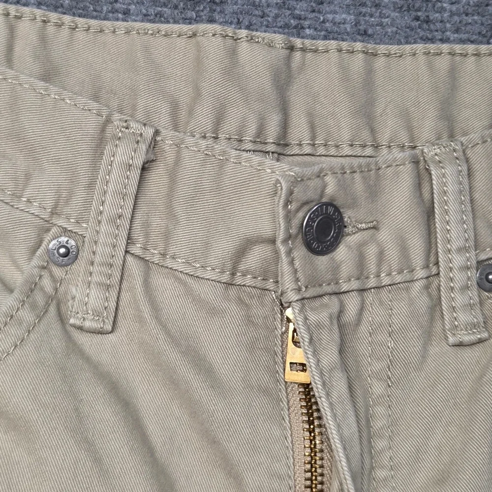Levis 514 Mens 32x29 Straight Fit Khaki Tan Pants Cotton Twill 5 Pocket